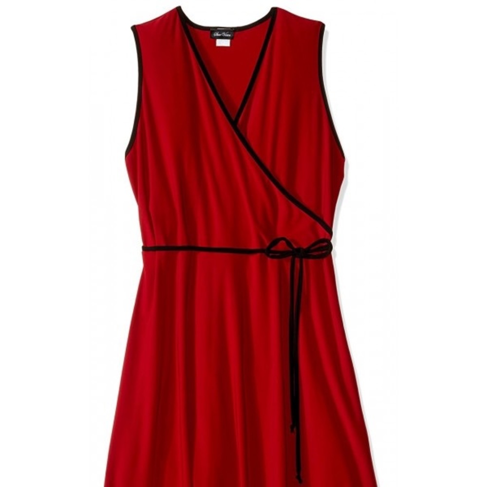 👻Red faux wrap dress size 2x